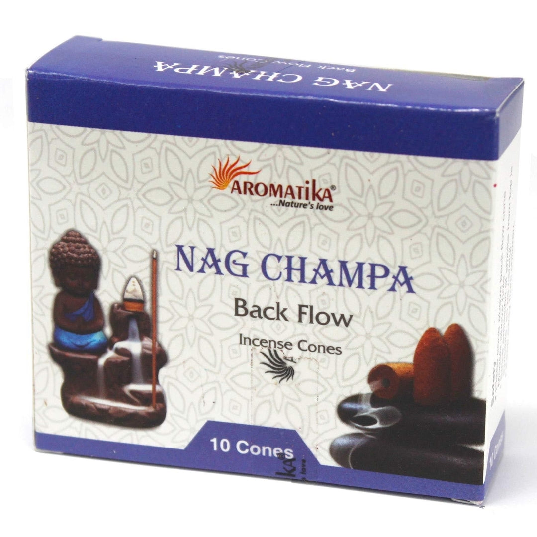Ancient Wisdom Aromatica Backflow Incense Cones nag champa