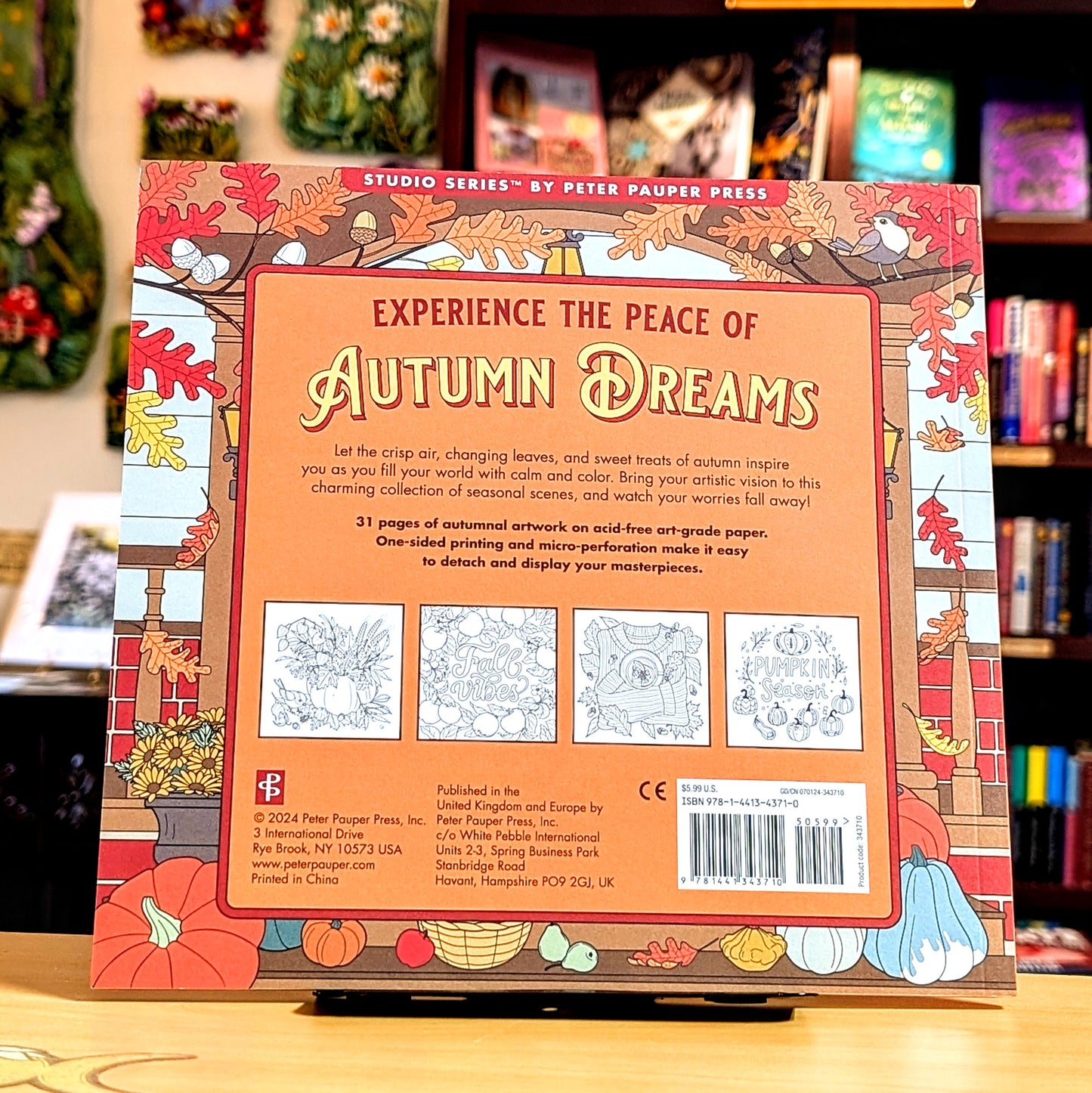 Autumn Dreams Coloring Book - 31 Stress Free Designs (Peforated Pages for Easy Removal)