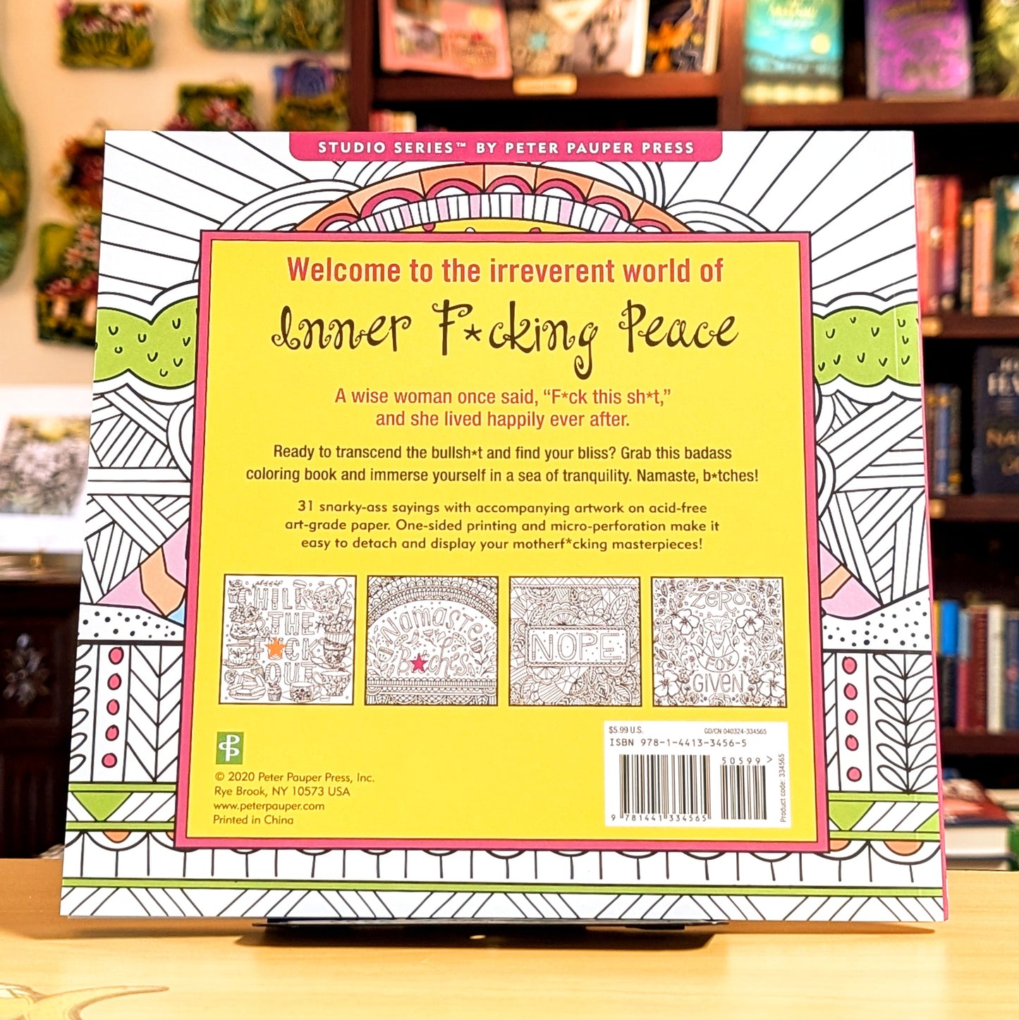 Inner Fucking Peace Adult Coloring Book (31 stress-relieving designs. Micro-perforated pages are easy to remove!)