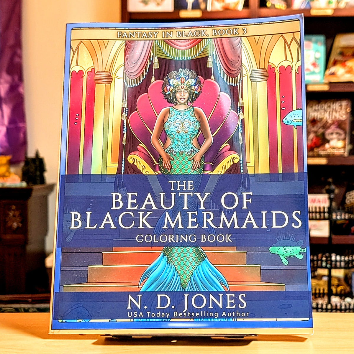 The Beauty of Black Mermaids Coloring Book