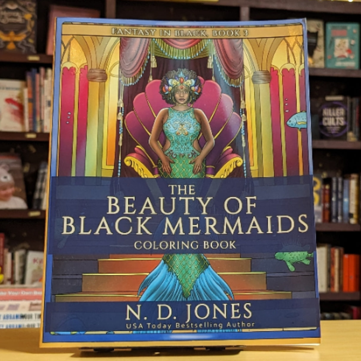 The Beauty of Black Mermaids Coloring Book (Fantasy in Black)