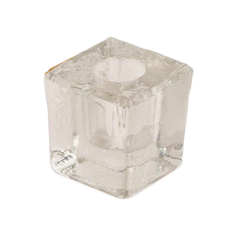 Clear Glass Mini-Candle Holder