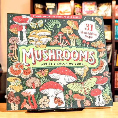 Mushrooms Adult Coloring Book (31 One-Sided Designs on Thick Paper)