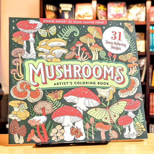 Mushrooms Adult Coloring Book (31 One-Sided Designs on Thick Paper)
