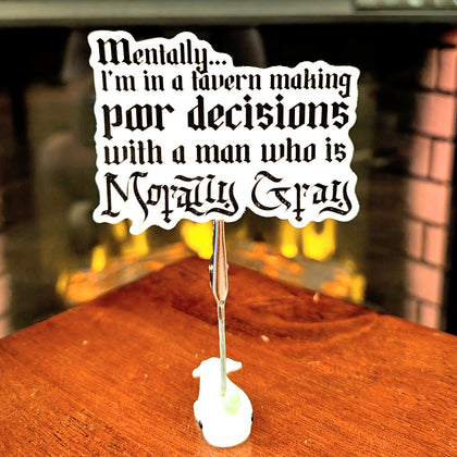 Morally Gray Man Sticker 3"